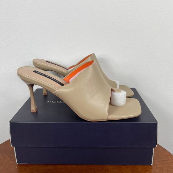 New French Connection Kelly Toe Loop High Heel Sandals in Nude Women's Size 9.5 - Picture 5 of 8